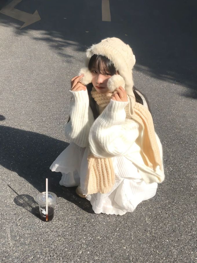 毛纺 A型 基础袖 细针 针织螺纹 椰奶 晚霞色 毛条 韩系休闲 休闲