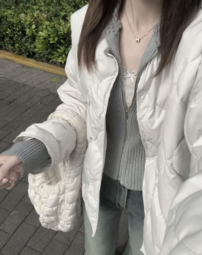 毛纺 基础袖 细针 针织螺纹 银色 火石灰 夜雾色 基础拉链