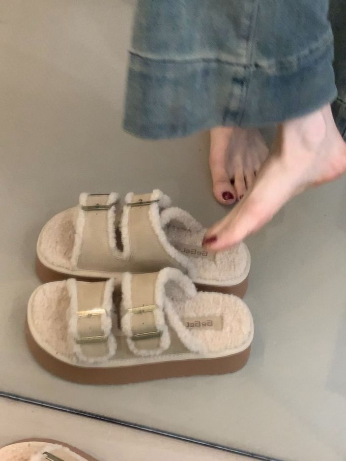 平底 无帮 绒毛/绒面 