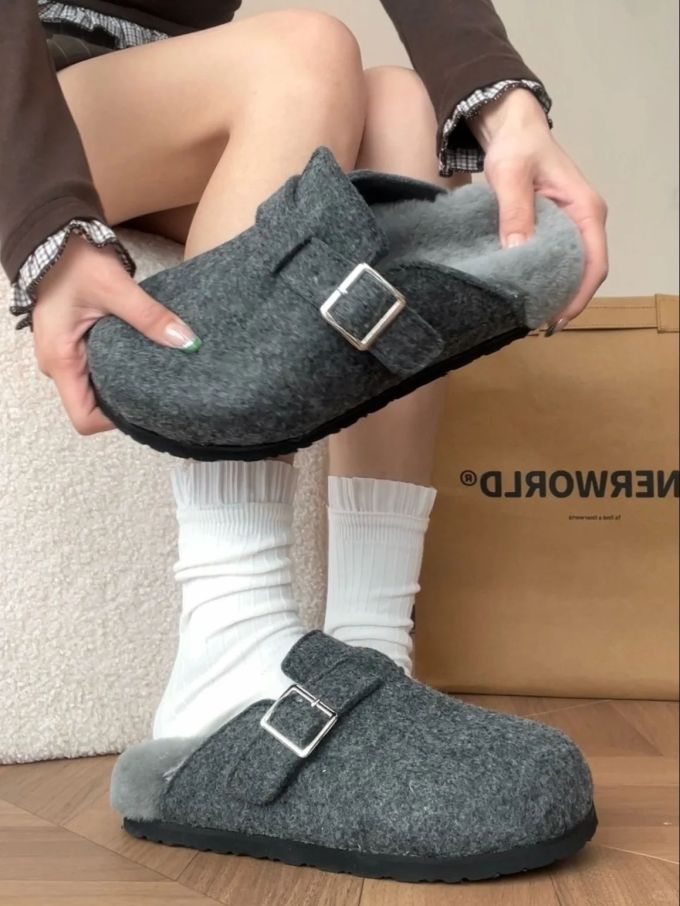 呢绒 A型 抹胸领 无袖 踢踏舞鞋色 暗影灰色 