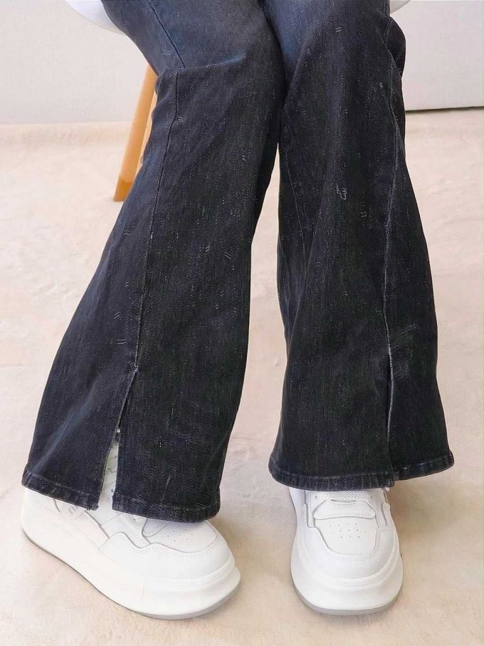 牛仔面料 洗水 蓝黑色 