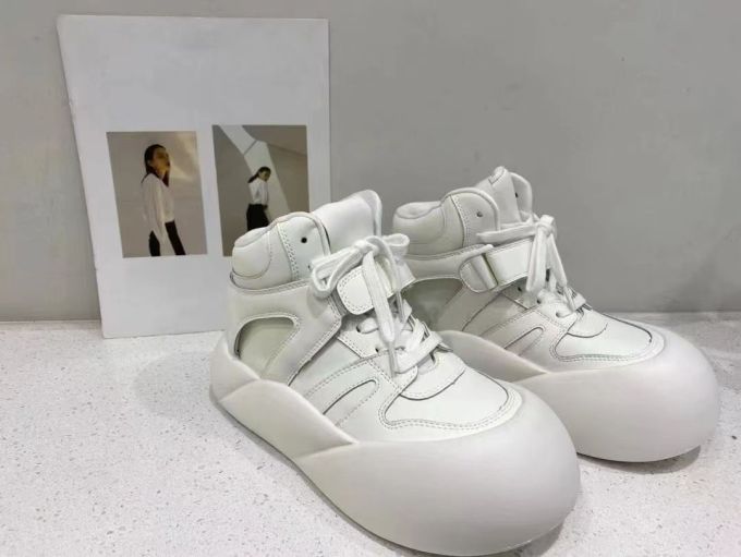 中帮 系带 魔术贴 皮革 