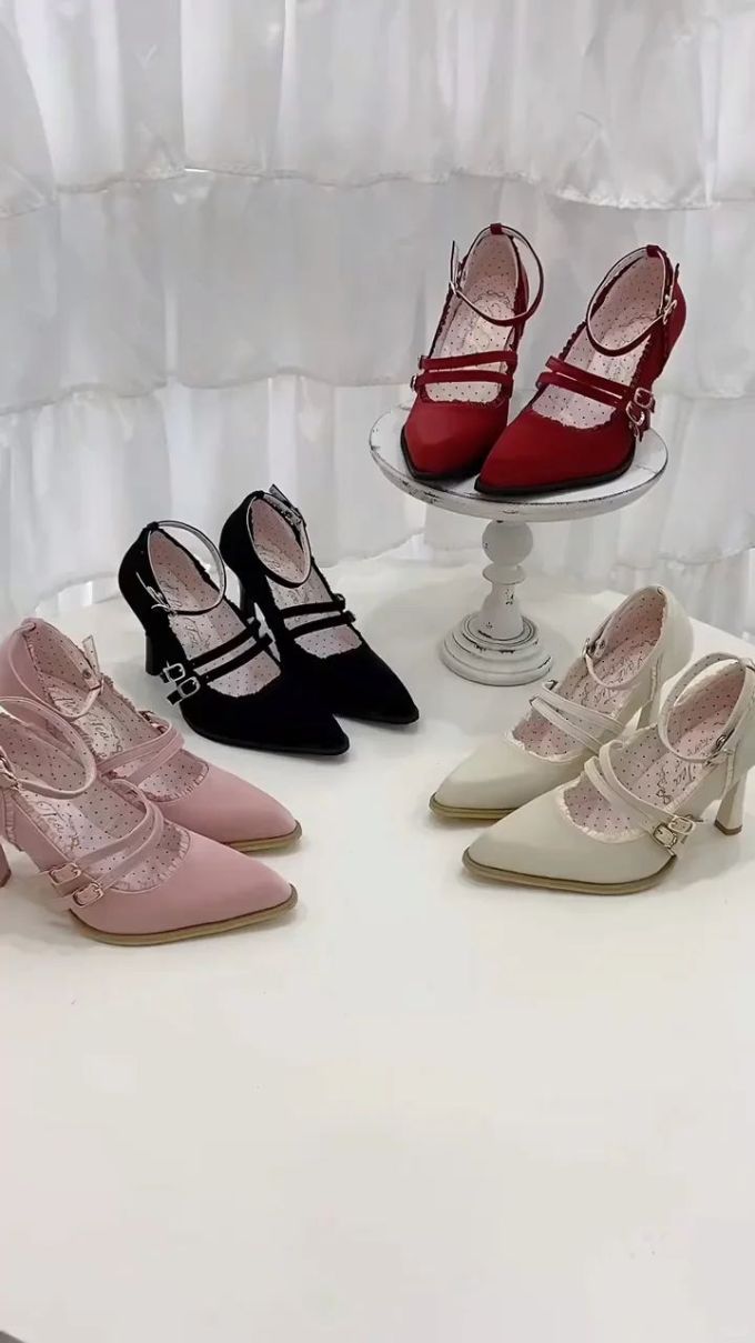 尖头 中口鞋 皮革