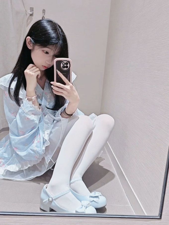纱 和服袖 荷叶边 暗淡蓝 黎明灰 蕾丝花边