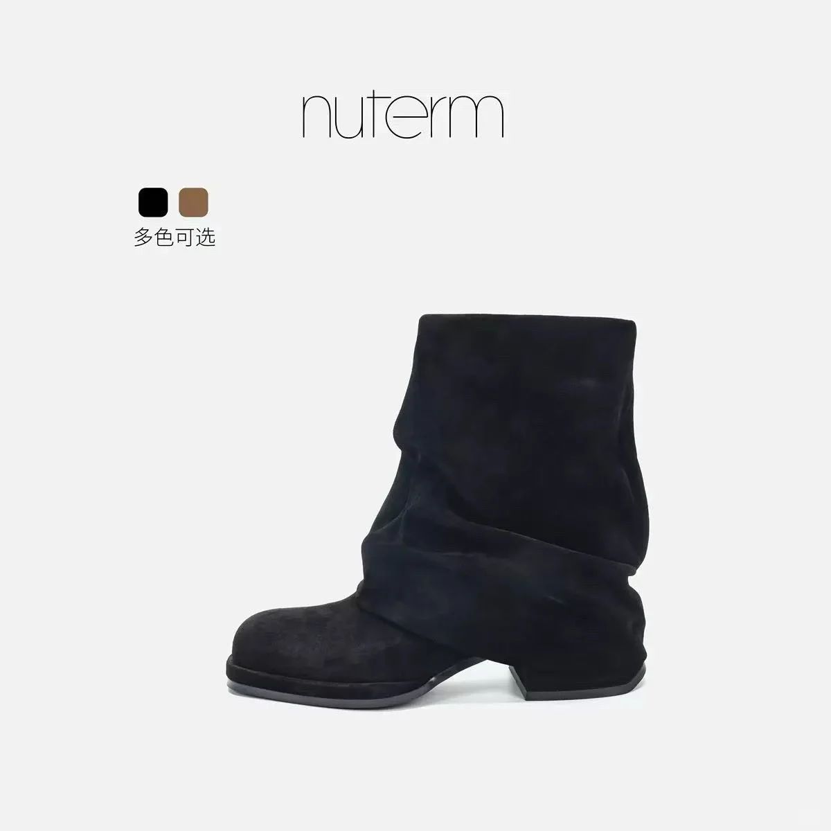 粗跟 皮革  - VALI鞋履AI设计主图