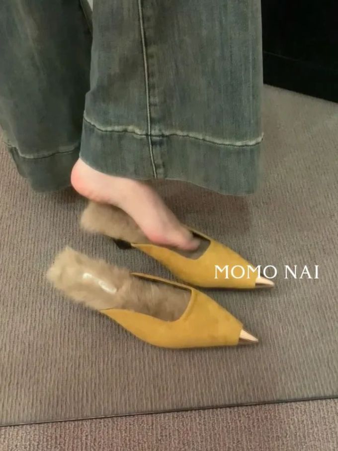 低帮 一脚蹬 浅口鞋 皮革