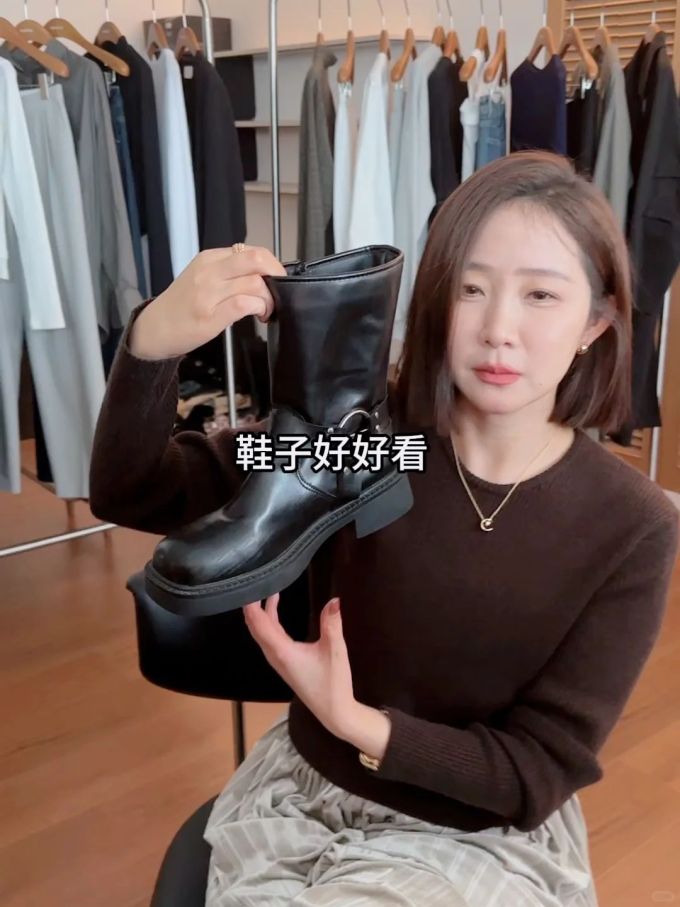 毛纺 圆形领 中长袖 基础袖 细针 菊苣咖啡 巧克力酱色 韩系休闲 休闲