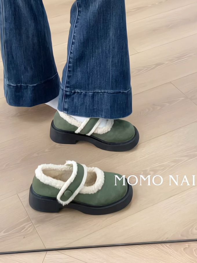 圆头 中口鞋 皮革