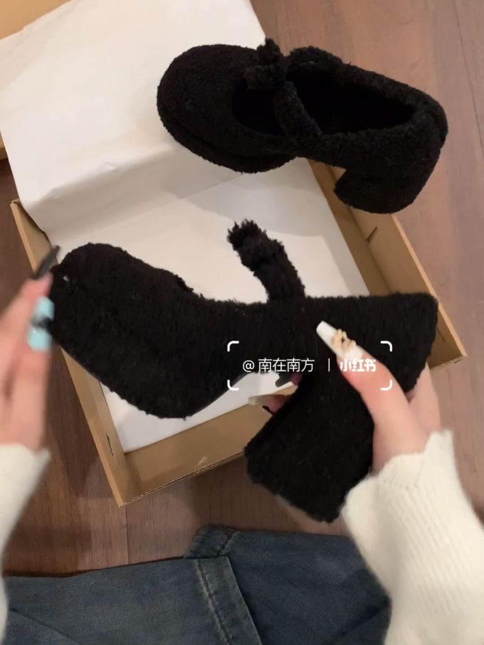 无帮 一脚蹬 绒毛/绒面