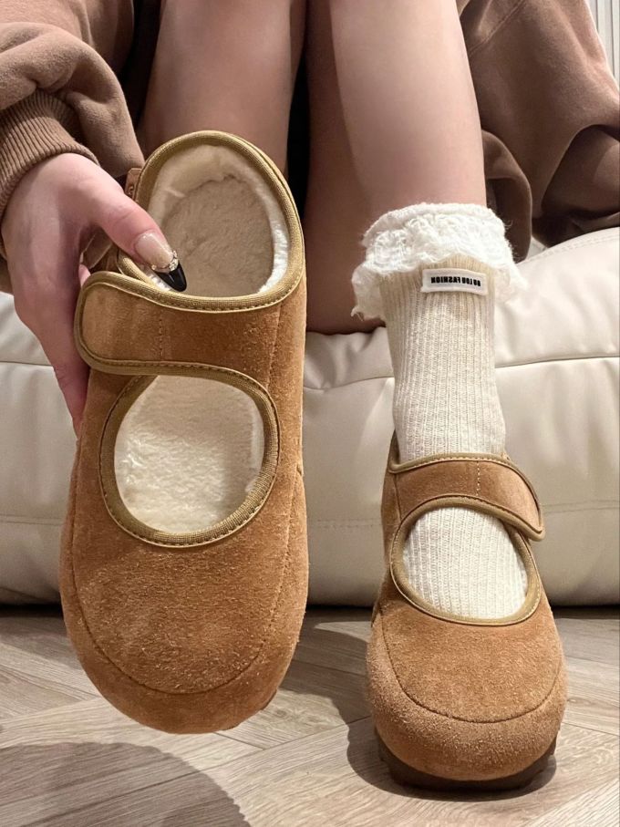 圆头 无帮 中口鞋 皮革 