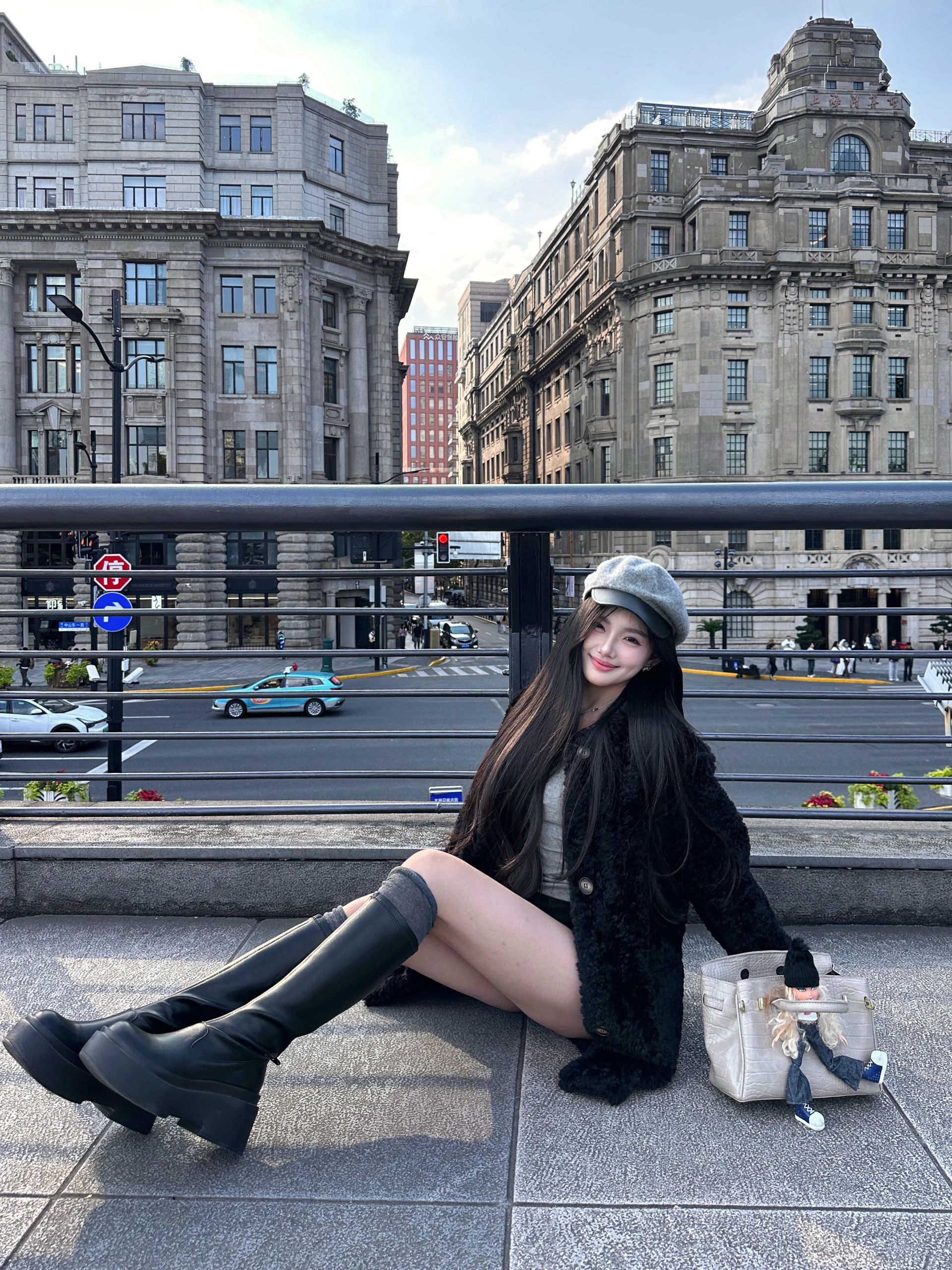 皮草面料 H型 夜蓝色 基础扣饰 ABG辣妹 辣妹  - VALI鞋履AI设计主图