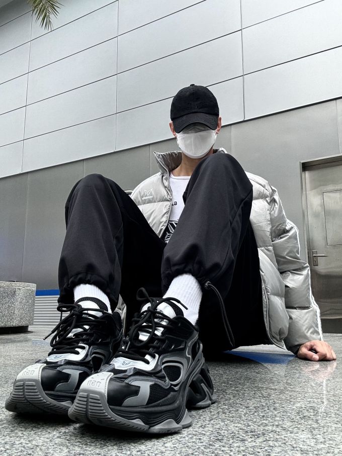 基础袖 蓝黑色