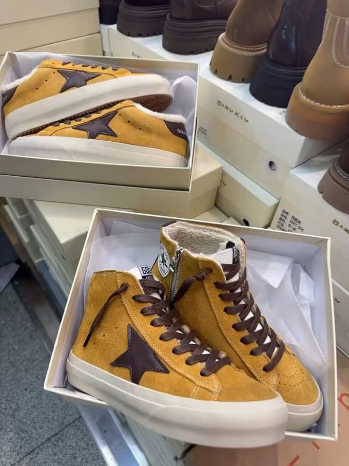 高帮 系带 皮革 