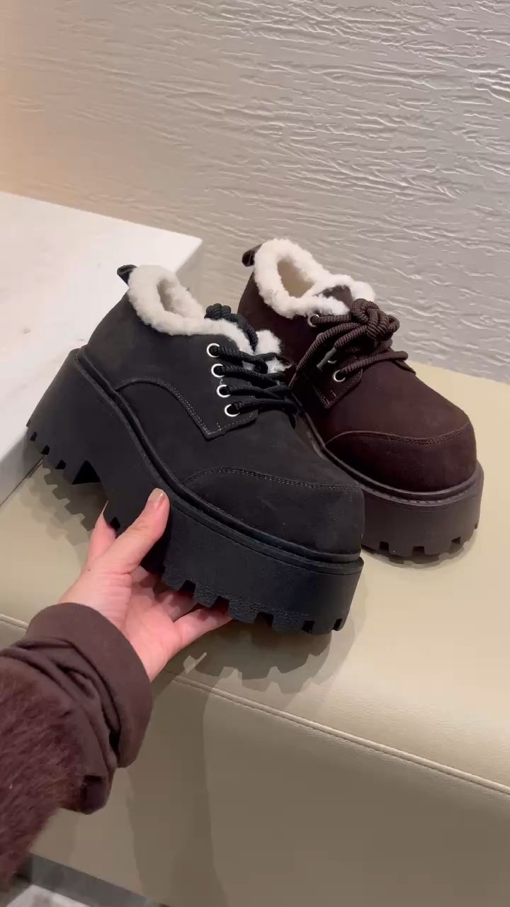 厚底 圆头 系带 皮革  - VALI鞋履AI设计主图