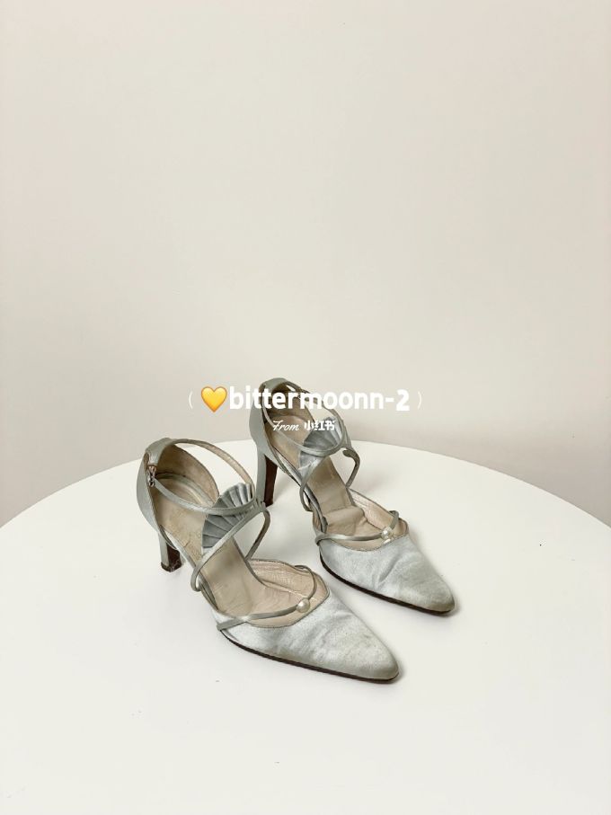 高跟 细跟 无帮 袢扣 皮革 