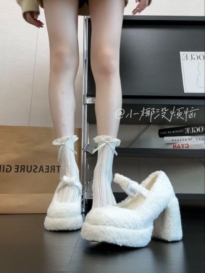 低帮 一脚蹬 绒毛/绒面