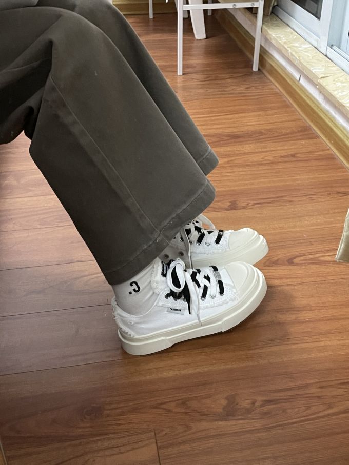 低帮 系带 布面 