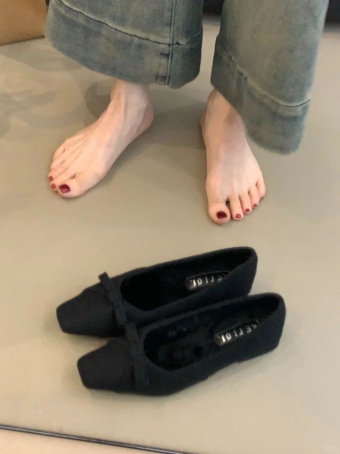 方头 一脚蹬 浅口鞋