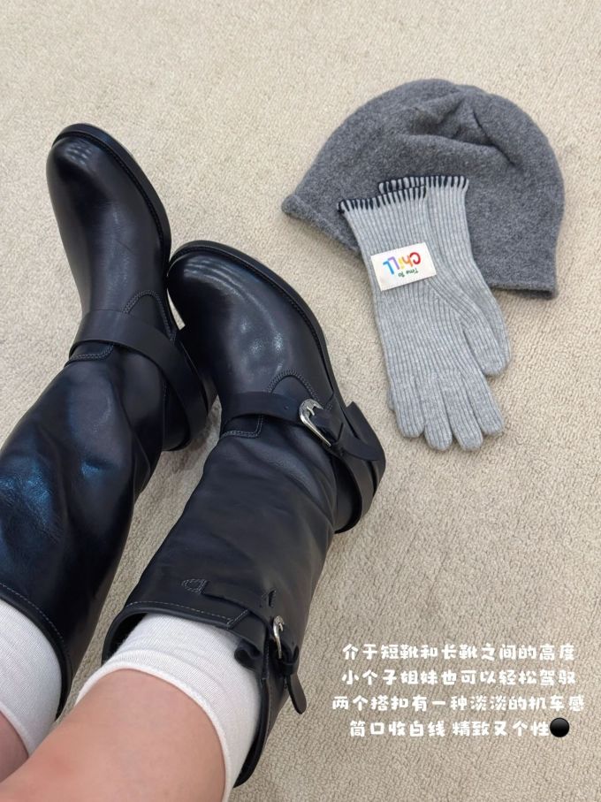 中跟 粗跟 皮革