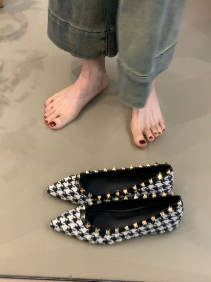 尖头 低帮 一脚蹬 毛呢