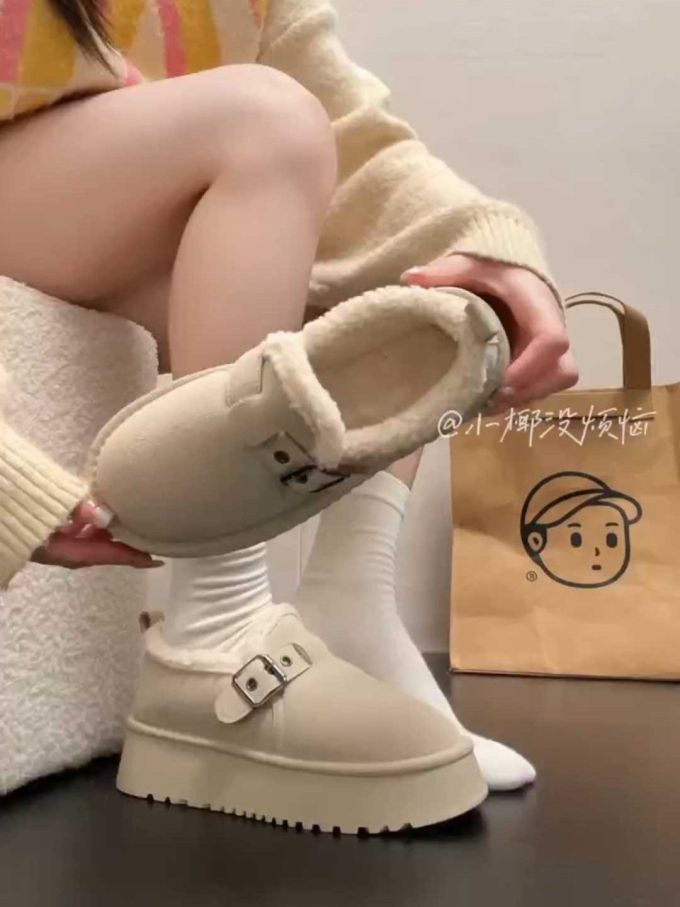无帮 袢扣 皮革 