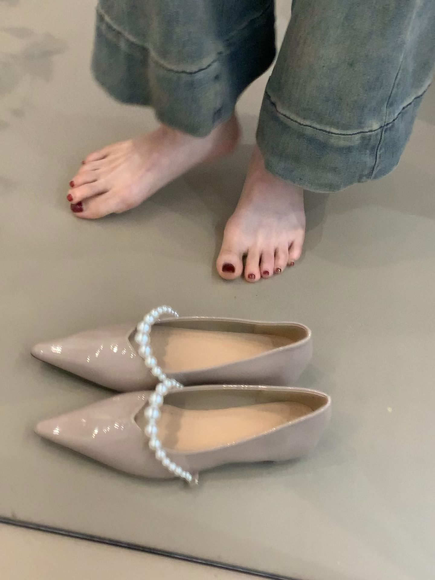 尖头 低帮 一脚蹬 浅口鞋 皮革  - VALI鞋履AI设计主图