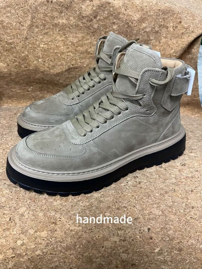 圆头 中帮 系带 皮革 