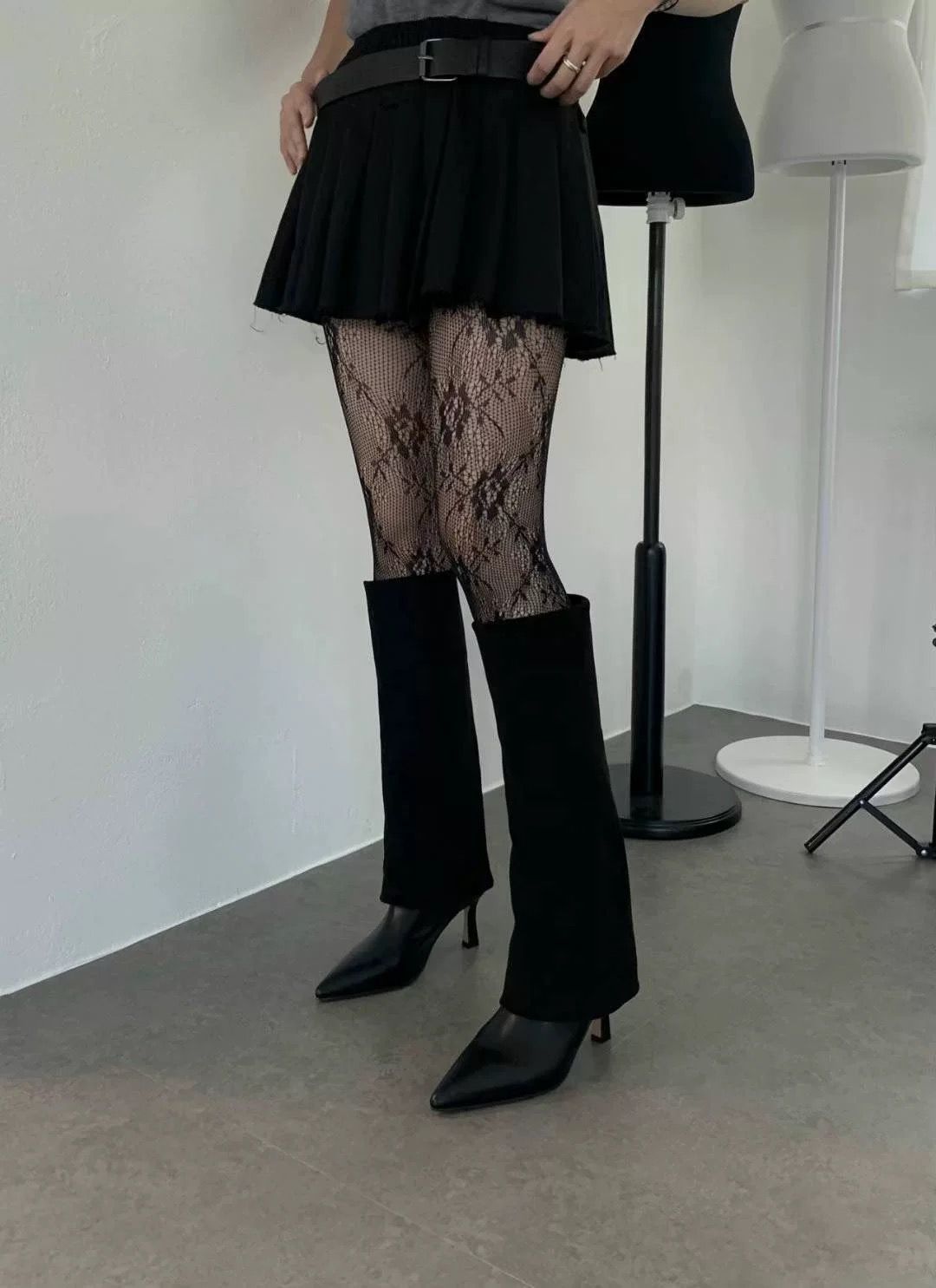 A型 褶裥 酱黑色 成品腰带  - VALI鞋履AI设计主图