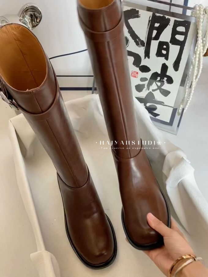 圆头 袢扣 皮革 