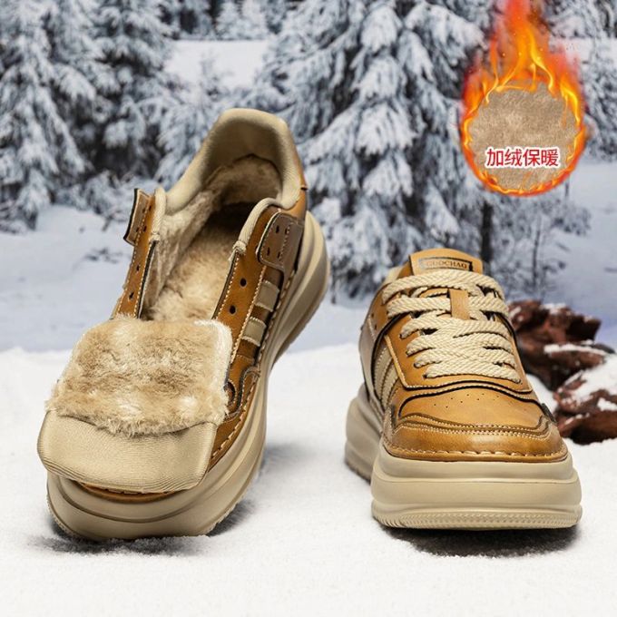 圆头 低帮 一脚蹬 中口鞋 绒毛/绒面 