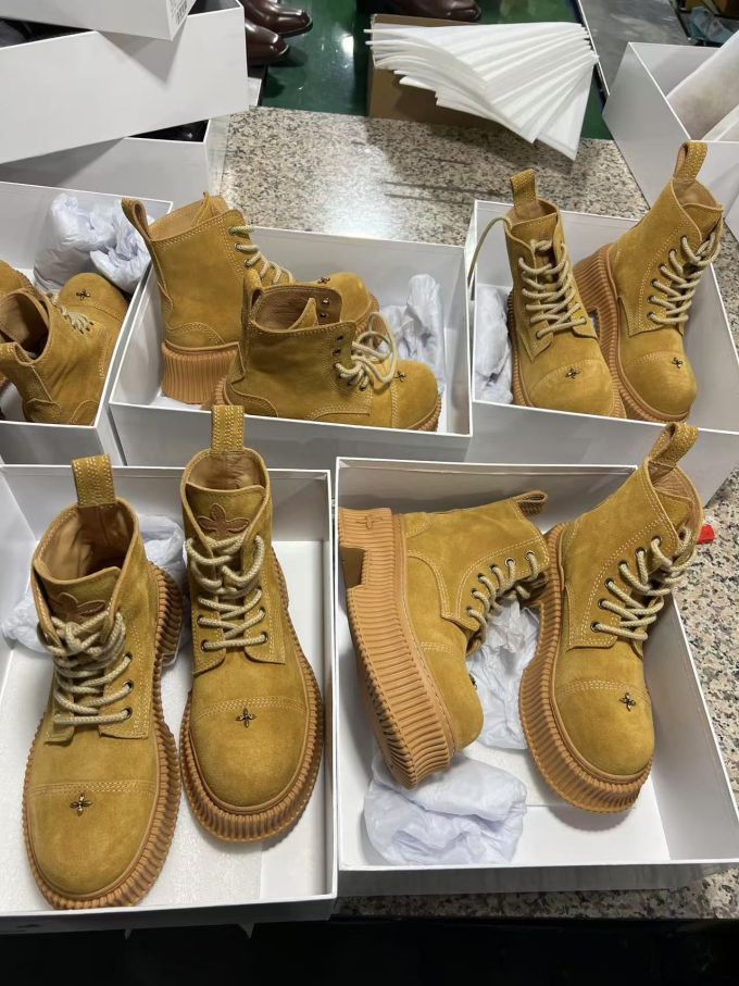 圆头 系带 皮革 