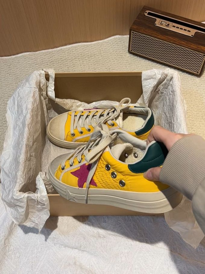 高帮 系带 布面 