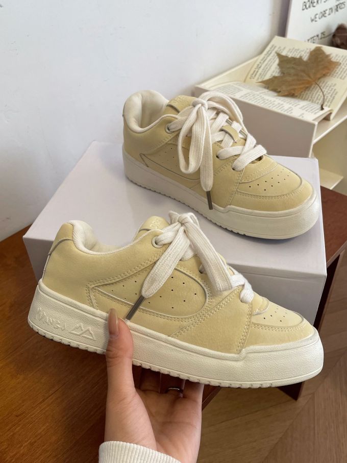低帮 系带 魔术贴 皮革 