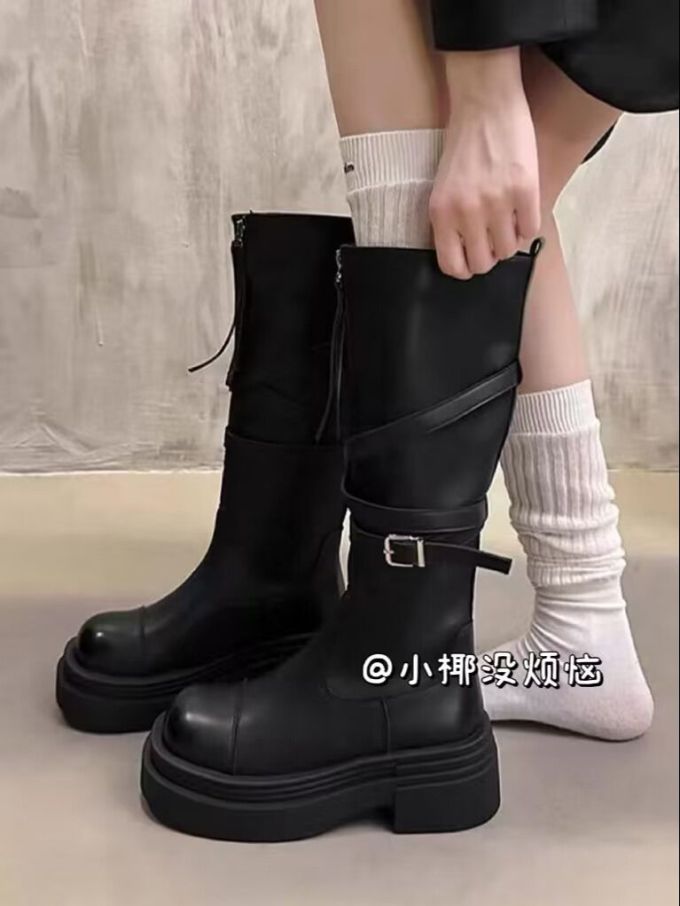 圆头 皮革 拉链 