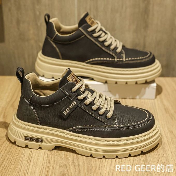 低帮 系带 皮革 
