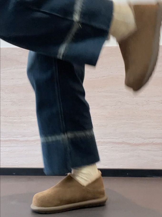 平底 无帮 皮革 