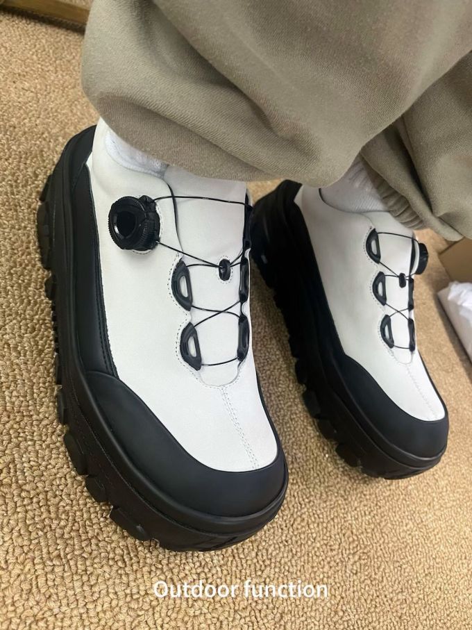 高帮 弹力绳 皮革 
