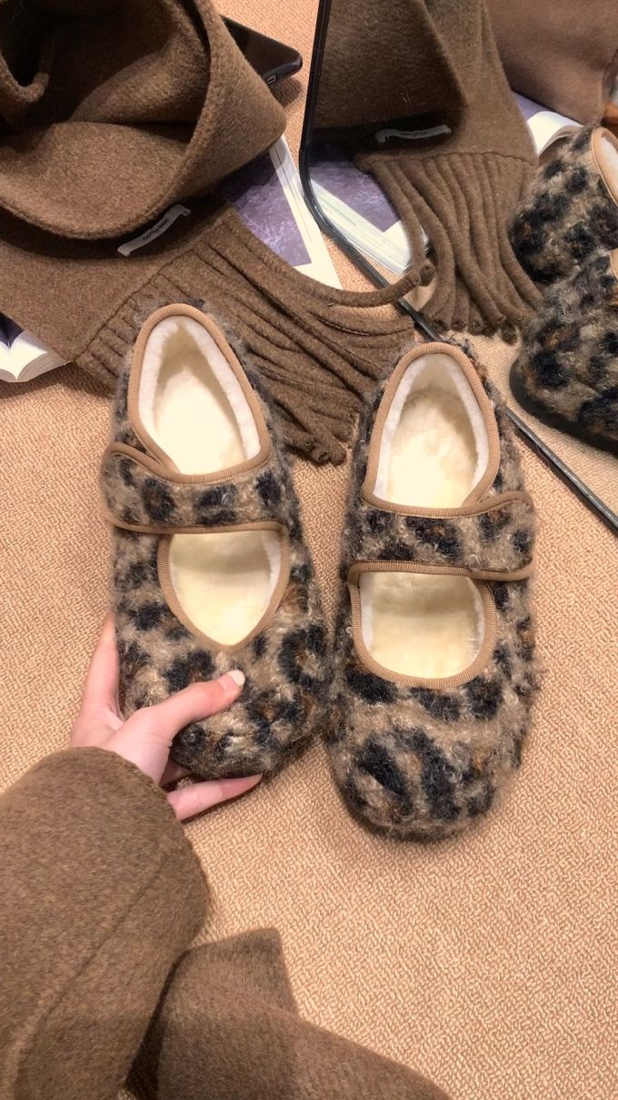 低帮 毛呢 