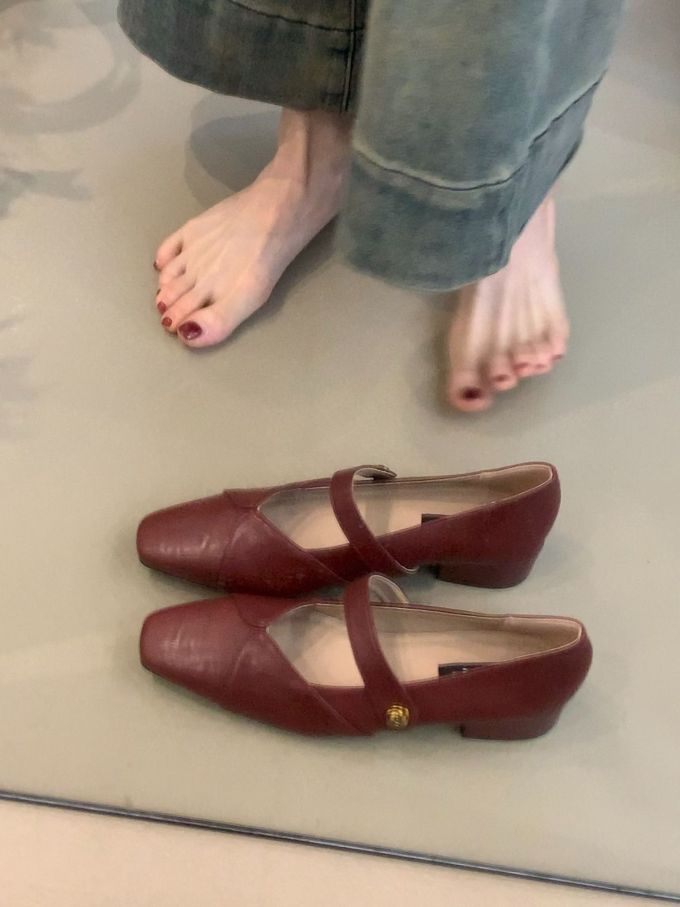 袢扣 中口鞋 皮革 