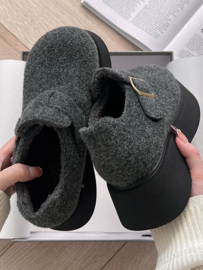 无帮 一脚蹬 绒毛/绒面 