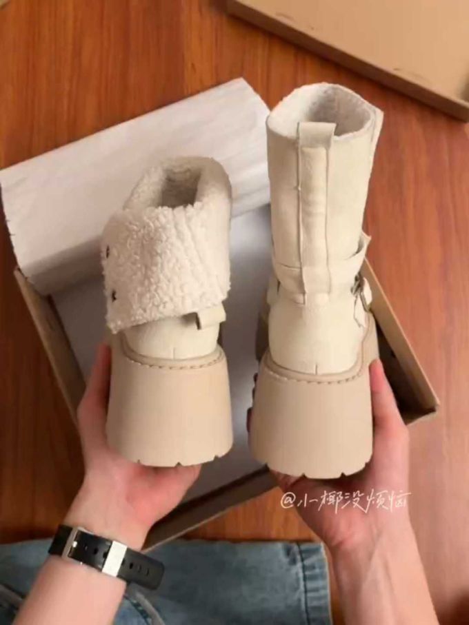 粗跟 皮革 