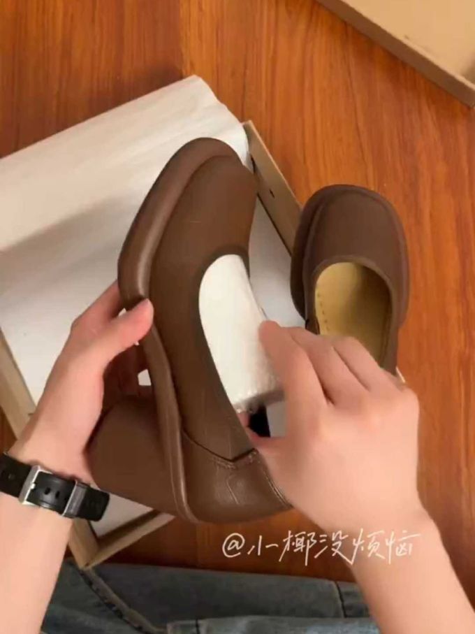 低帮 一脚蹬 皮革 