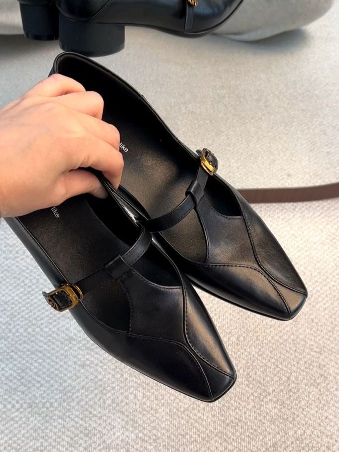 袢扣 中口鞋 皮革 
