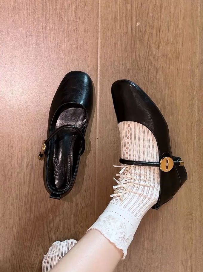 袢扣 中口鞋 皮革 