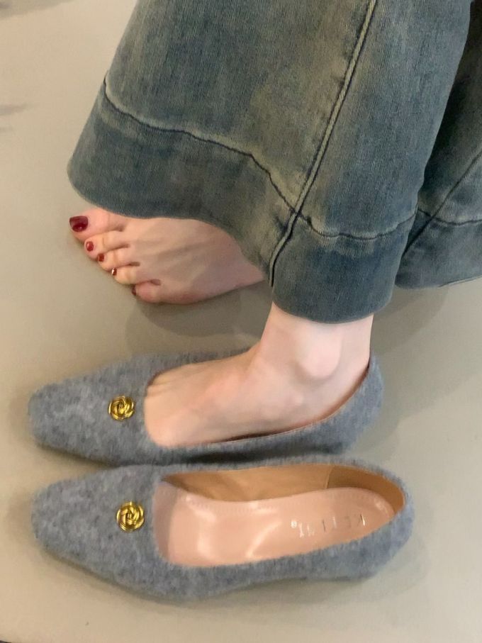 方头 低帮 一脚蹬 浅口鞋 