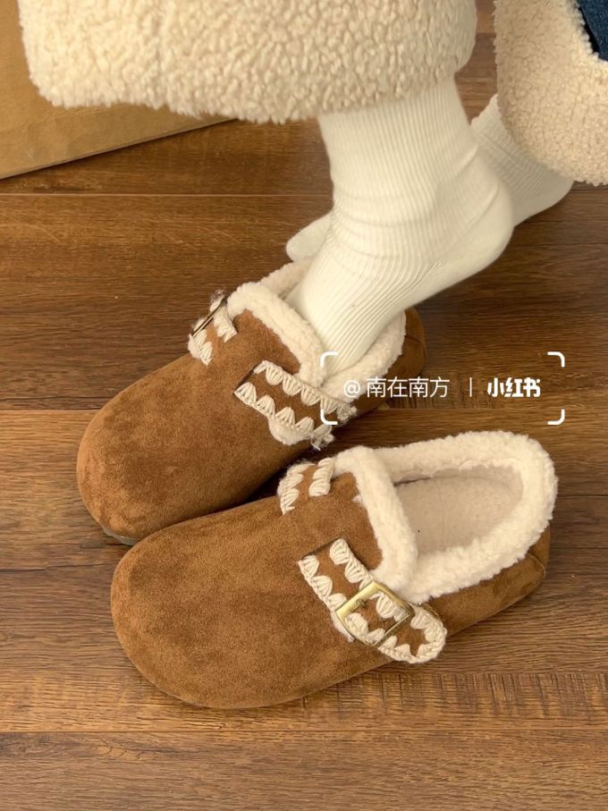 无帮 袢扣 绒毛/绒面 