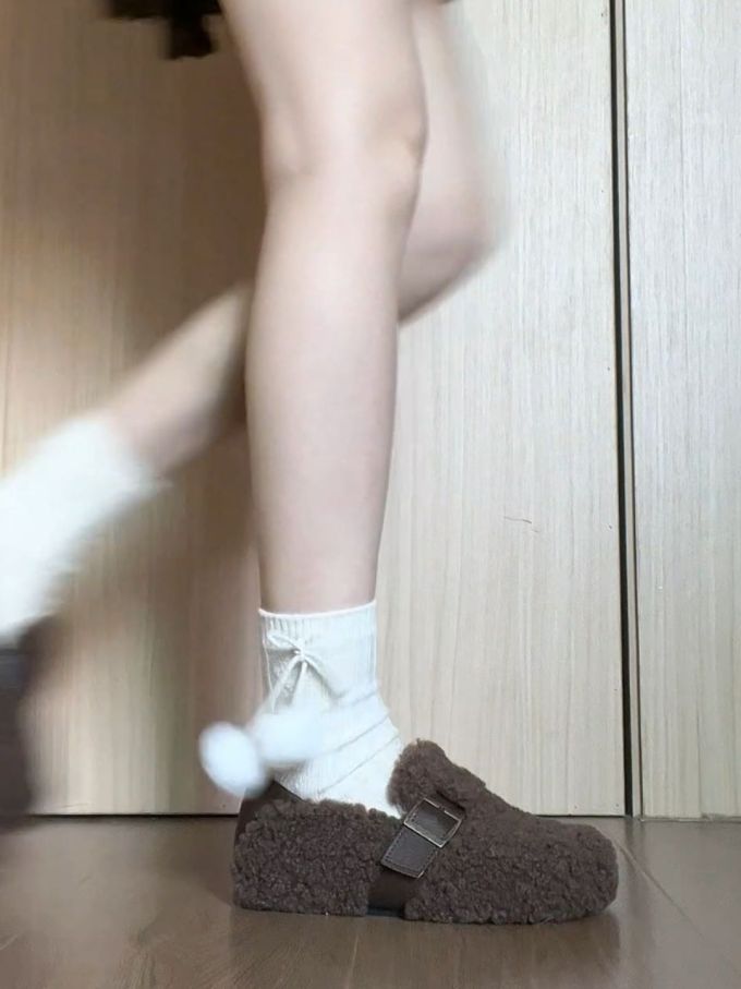 无帮 袢扣 绒毛/绒面 