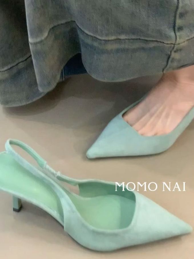 尖头 低帮 一脚蹬 浅口鞋 皮革 