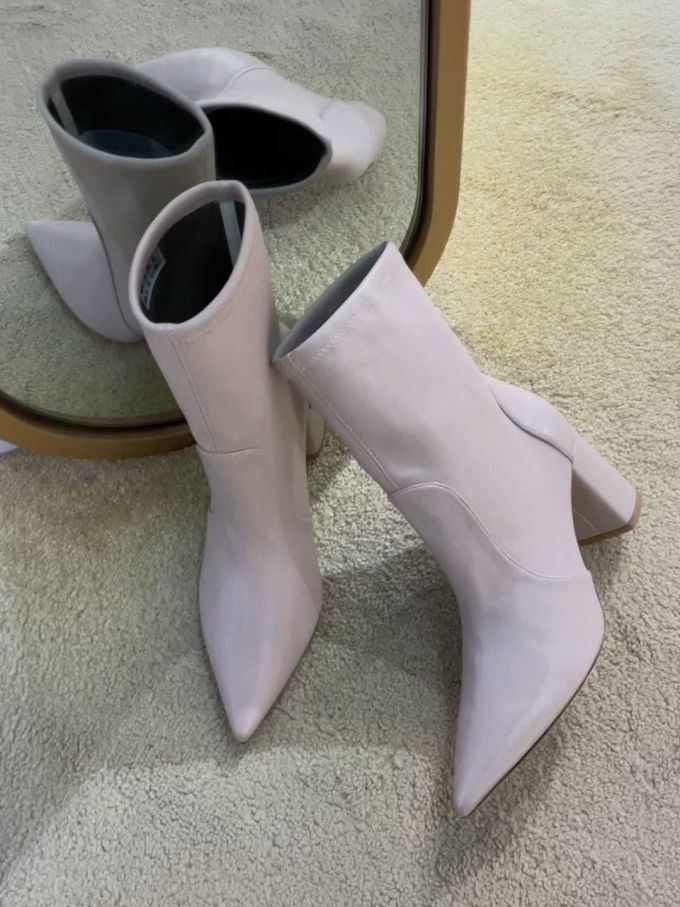 高跟 粗跟 尖头 皮革 