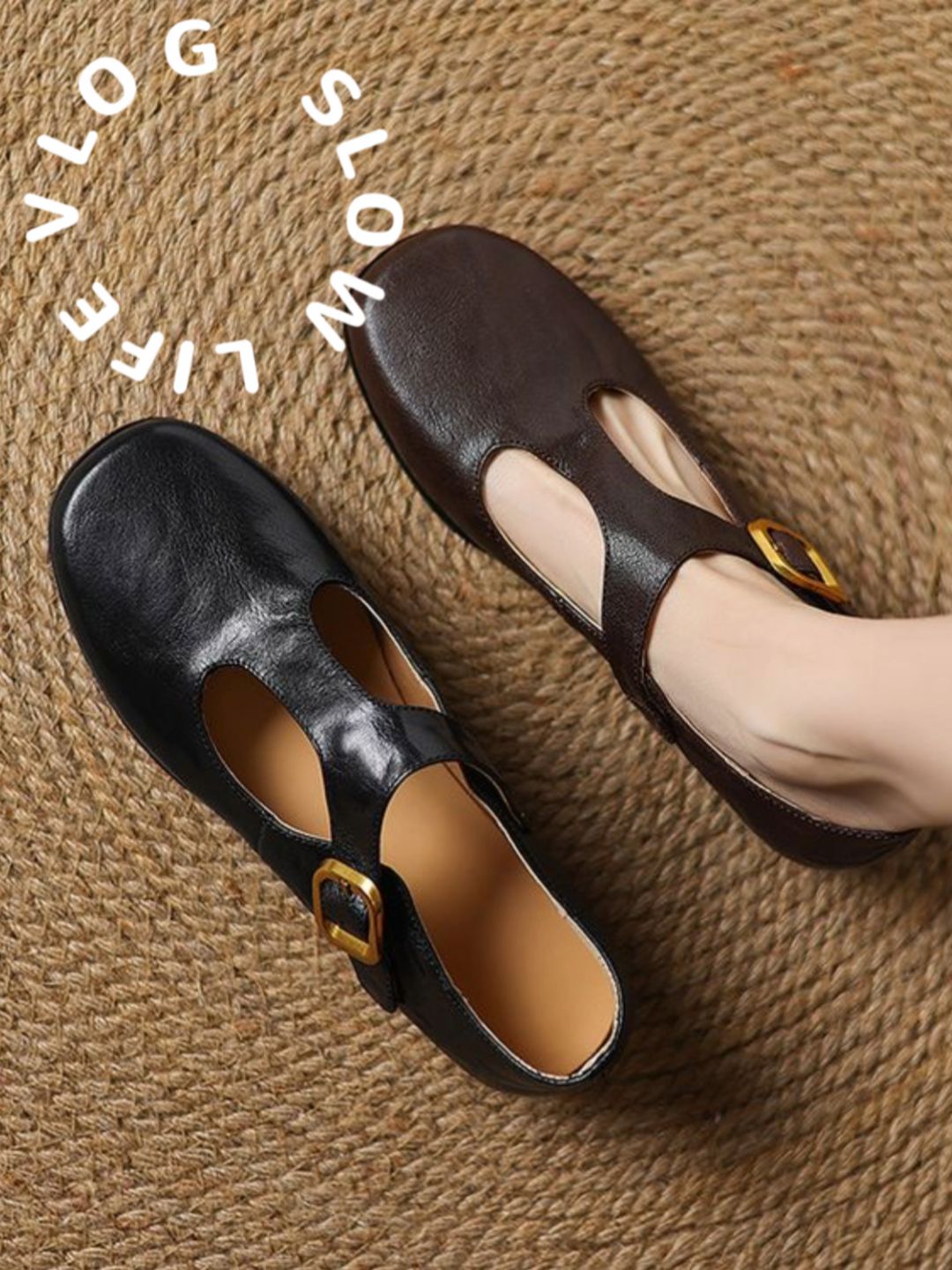 圆头 浅口鞋 皮革  - VALI鞋履AI设计主图